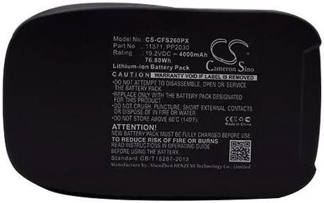 Alt view image 5 of 5 - Battery for Craftsman FS2600 CR2600 CR2000 11371 PP2025 PP2030 19.20v 4000mAh