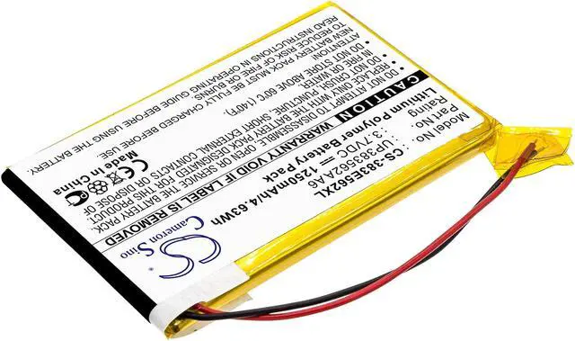 Alt view image 2 of 5 - Battery for Palm Tungsten E A6 Pocket PC PDA CS-383E562XL UP383562A 3.7v 1250mAh