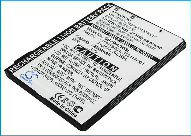 Alt view image 2 of 9 - Battery for HP iPAQ HX4700, iPAQ HX4715, iPAQ HX4705, iPAQ HX4800