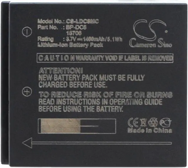 Alt view image 4 of 8 - 1400mAh 18706, BP-DC8, EA-DC-8 Battery for LEICA X1