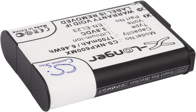 Alt view image 2 of 5 - Battery for Nikon Coolpix P900 P900s S810c P600 P610 P610s EN-EL23 3.8v 1700mAh