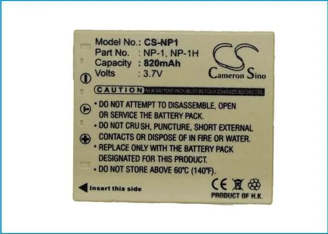 Alt view image 5 of 5 - Battery for MINOLTA Dimage X1 MBH-NP-1 NP-1 NP-1H Camera CS-NP1 3.7v 820mAh