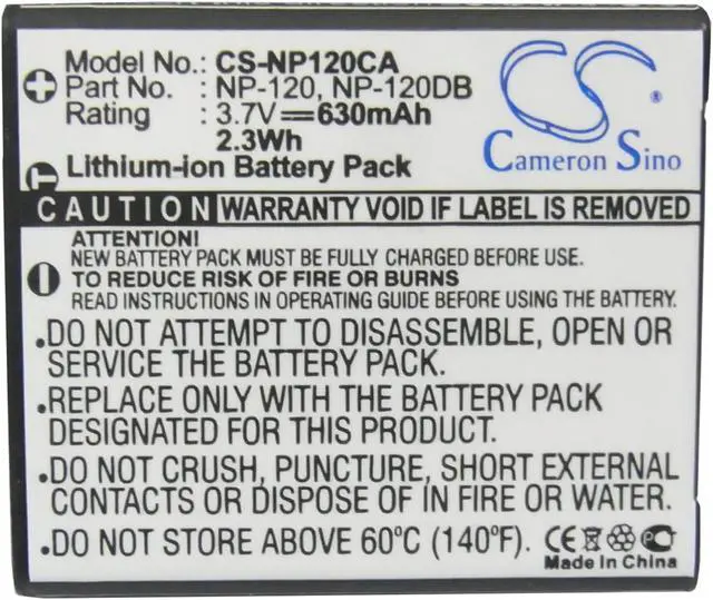 Alt view image 5 of 5 - Battery for Casio Exilim EX-S200BK EX-S200 EX-ZS10 EX-ZS15 NP-120 NP-120DBA