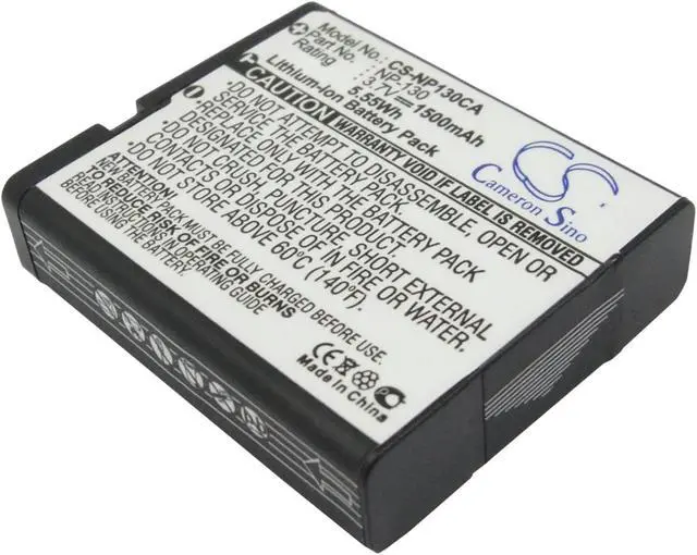 Main image of Battery for Casio Exilim EX-H30 EX-ZR200 EX-ZR400 EX-ZR700 NP-130 NP-130A 1500mA