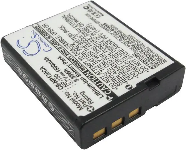 Alt view image 2 of 5 - Battery for Casio Exilim EX-H30 EX-ZR200 EX-ZR400 EX-ZR700 NP-130 NP-130A 1500mA