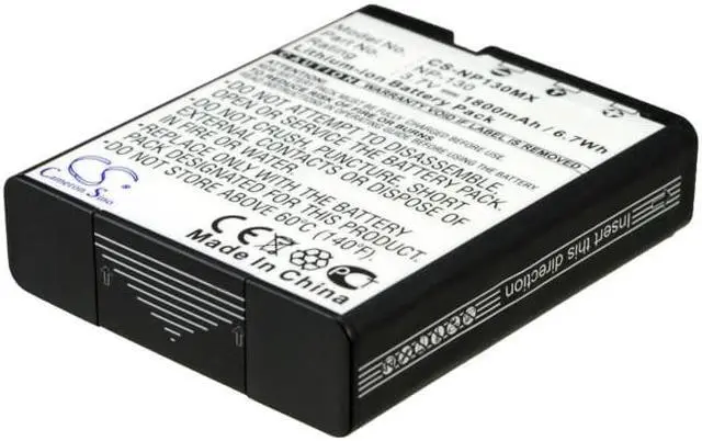 Alt view image 3 of 5 - Battery for Casio Exilim EX-FC300S EX-ZR100 EX-ZR1000 NP-130 NP-130A 1800mAh