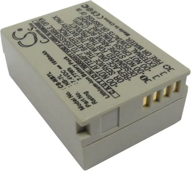 Alt view image 2 of 5 - Battery for Canon PowerShot G10 IS G11 G12 NB7L NB-7L Camera CS-NB7L 7.4v 1050mA