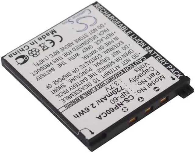 Alt view image 2 of 5 - Battery for Casio Exilim EX-FS10 EX-S10 EX-Z90 EX-Z20 EX-Z80 EX-Z9 NP-60 NP60