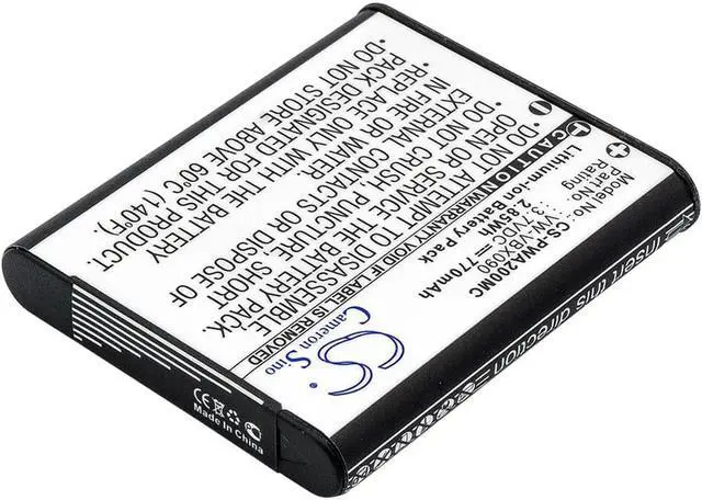 Alt view image 2 of 5 - Battery for Panasonic HX-WA03 HX-WA2 HX-WA20 VW-VBX090 VW-VBX090E VW-VBX090E-W