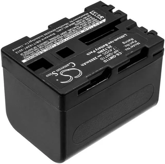 Alt view image 6 of 7 - Battery for Sony DCR-DVD91 DCR-TRV11 DCR-TRV33 DCR-TRV330 NP-QM71D 2800mAh