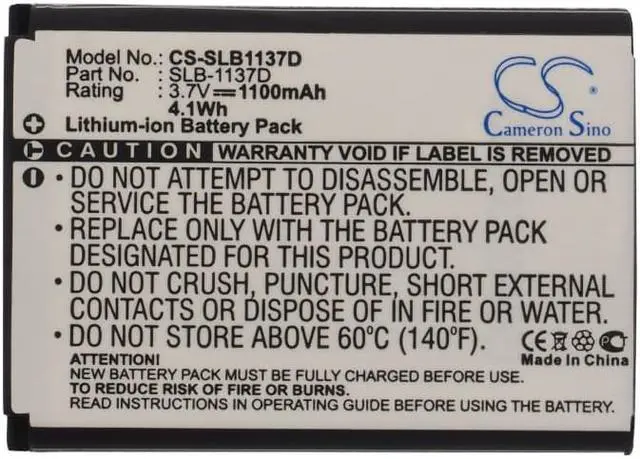 Alt view image 5 of 5 - Battery for Samsung L74W i100 i80 i85 NV100HD NV103 NV11 NV30 NV40 SLB-1137D