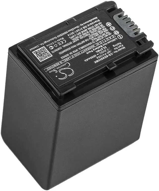 Alt view image 2 of 5 - Battery for Sony FDR-AX33 AX60 HDR-CX680 HDR-PJ620 HDR-PJ675 NP-FV100A 3050mAh