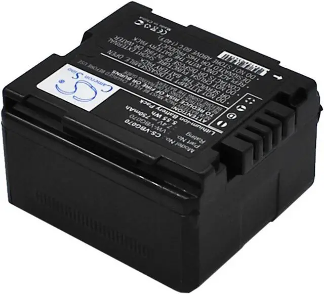 Alt view image 3 of 5 - Battery for Panasonic HDC-SD700 HDC-SD9 SDR-H50 VW-VBG070 VW-VBG070A VW-VBG070-K