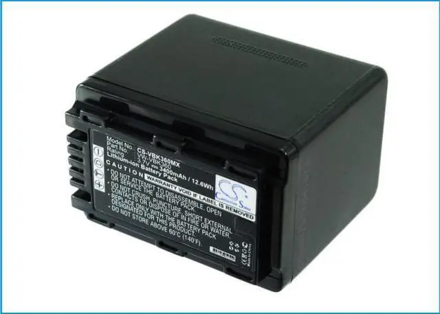 Main image of Battery for Panasonic SDR-T50 HC-V100 HDC-SD40 HDC-TM60 SDR-H85 VW-VBK360 3400mA