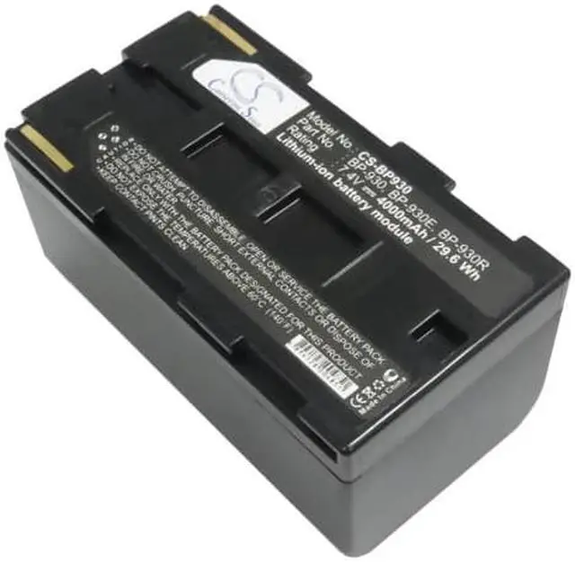 Alt view image 2 of 5 - Battery for Canon C2 MV20 MV200 V40 V400 V500 H1S BP-930 BP-930E BP-930R 4000mAh