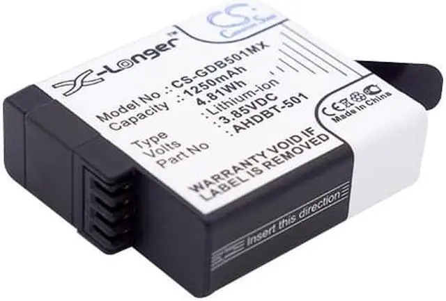 Main image of Battery for GoPro AABAT-001 Hero 5 6 7 Black 601-27537-000 AHDBT-501 1250mAh