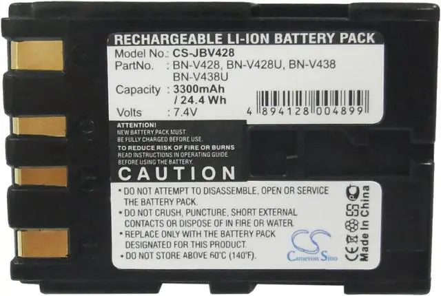 Alt view image 5 of 5 - Battery for JVC GR-D30U GR-DVA10 GR-DVL100U BN-V428 BN-V428U BN-V438 BN-V438U