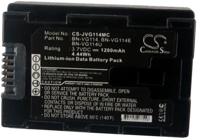 Alt view image 5 of 5 - Battery for JVC BN-VG114 BN-VG114AC BN-VG114E BN-VG114SU BN-VG114U BN-VG114US