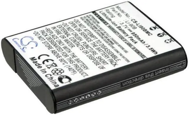 Alt view image 4 of 5 - Battery for Olympus DS-9000 DS-9500 XZ-2 iHS TG-1 TG-2 TG-3 Li-90B LI-92B 950mAh