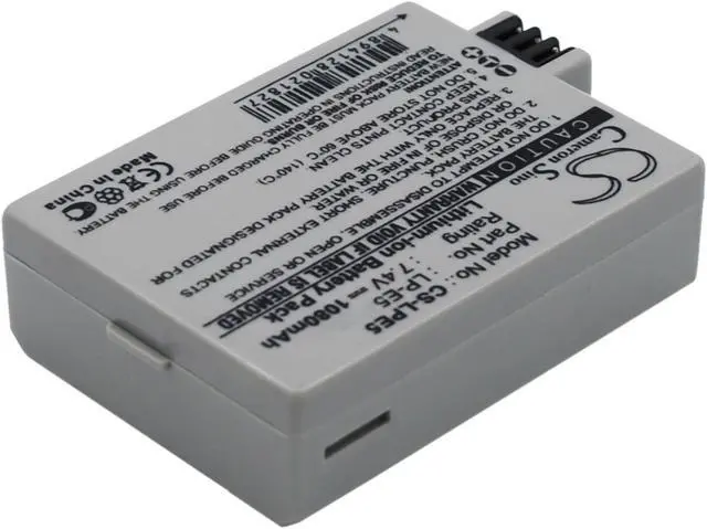 Alt view image 3 of 5 - Battery for Canon EOS 1000D 450D 500D Kiss F X2 X3 Rebel T1i XS Xsi XSi LP-E5