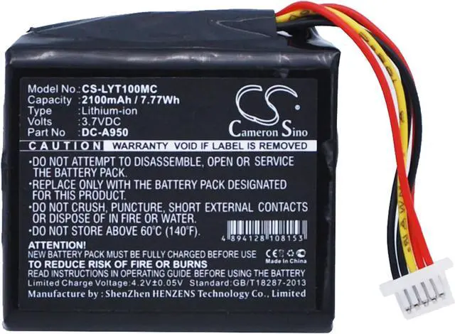 Alt view image 5 of 6 - Battery for LYTRO ILLum A1 F1 DC-A950 Camera CS-LYT100MC Li-ion 3.7v 2100mAh