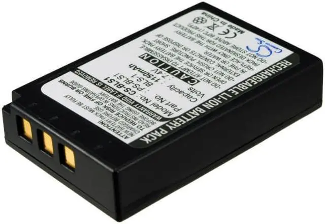 Alt view image 3 of 5 - Battery for Olympus E-400 E-410 E-420 E-450 E-620 EP-1 E-P2 Evolt BLS-1 PS-BLS1