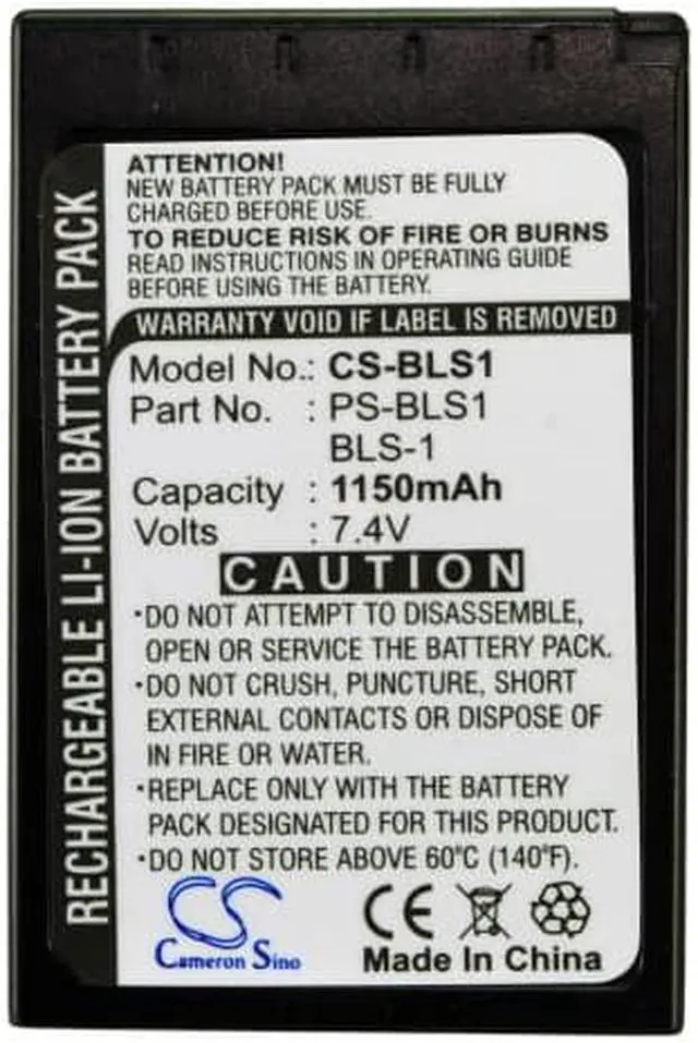 Alt view image 5 of 5 - Battery for Olympus E-400 E-410 E-420 E-450 E-620 EP-1 E-P2 Evolt BLS-1 PS-BLS1