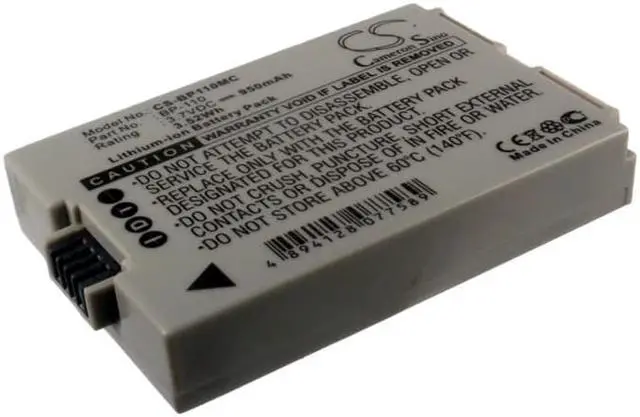 Alt view image 2 of 5 - Battery for Canon Legria HF R205 R206 R26 R27 R28 Vixia R20 R200 R21 BP-110 NEW