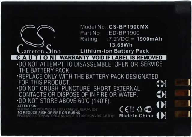 Main image of Battery for Samsung NX1 EV-NX1ZZZBMBUS NX1ZZZBQBUS ED-BP1900 CS-BP1900MX 1900mAh