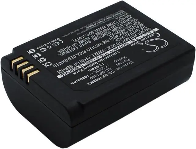 Alt view image 2 of 6 - Battery for Samsung NX1 EV-NX1ZZZBMBUS NX1ZZZBQBUS ED-BP1900 CS-BP1900MX 1900mAh