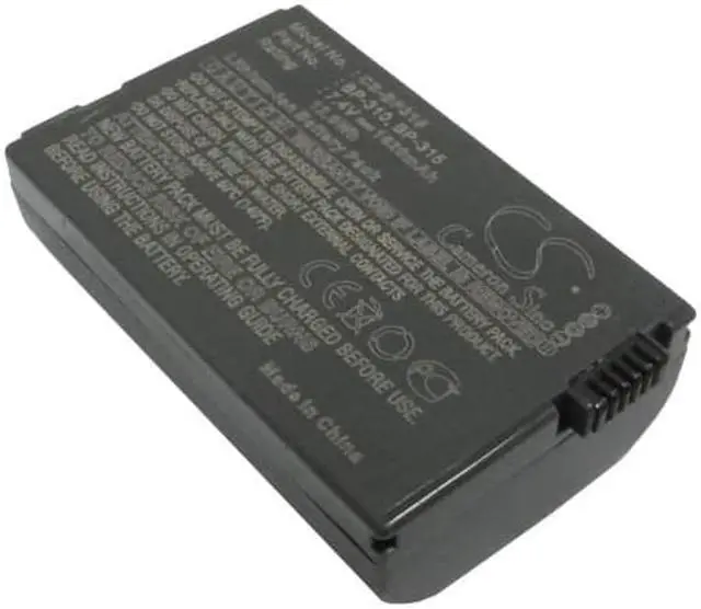 Alt view image 2 of 5 - Battery for Canon DC51 IXY DVM5 MVX4i Optura 600 BP-310 BP-315 CS-BP315 1620mAh