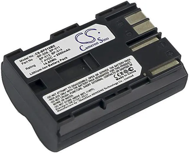 Main image of Battery for Canon 40D 50D G1 G2 G3 ZR60 ZR90 BP-508 BP-511 BP-512 BP-514 2000mAh