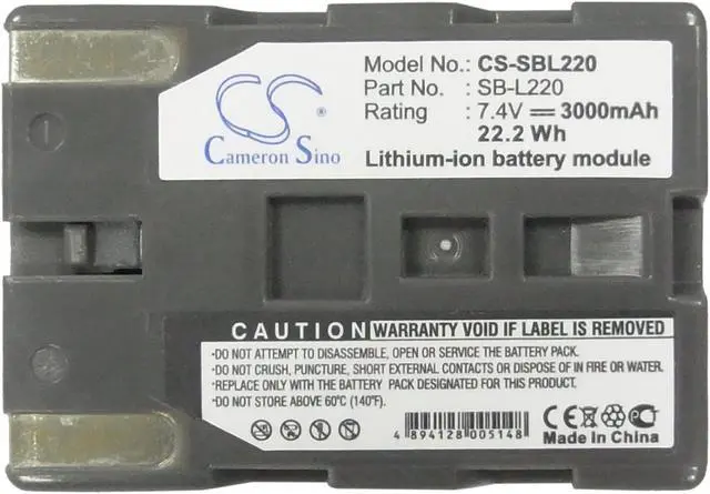 Alt view image 5 of 5 - Battery for Samsung SCD23 SCD33 VP-D250 VP-D55 Leaf Aptus-II 22 SB-L220 SB-L70A