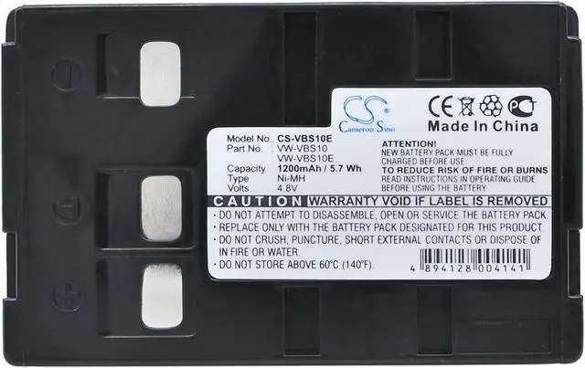 Alt view image 5 of 5 - Battery for Panasonic NV-RX1 NVA3 NV-A3 P-V211 P-V212 VBS10E VSB-0190 VW-VBS20