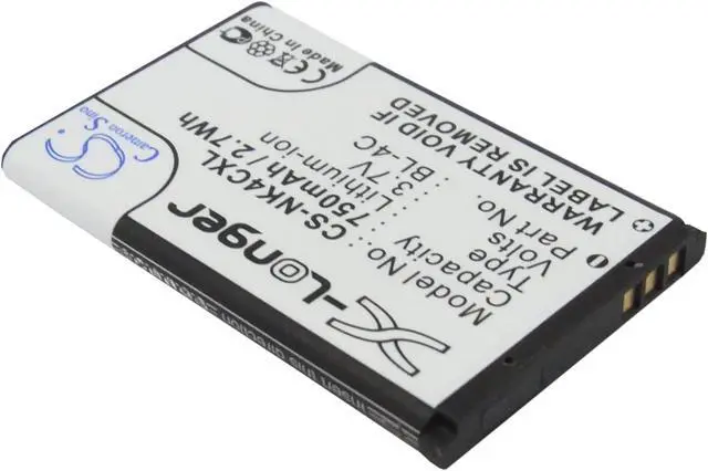 Alt view image 2 of 5 - Battery for Nokia 107 108 C2-05 X2 BBK i267 i508 V206 BL-4C BK-BL-4C JB-4C 750mA