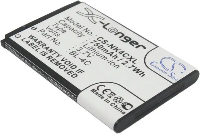 Main image of Battery for Nokia 107 108 C2-05 X2 BBK i267 i508 V206 BL-4C BK-BL-4C JB-4C 750mA