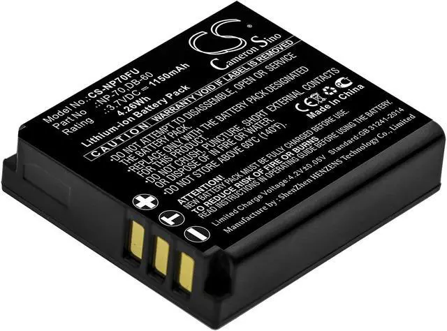 Main image of Battery for Panasonic CGA-S005 CGA-S005A Fujifilm NP-70 BP-DC4 Ricoh DB-60 DB-65