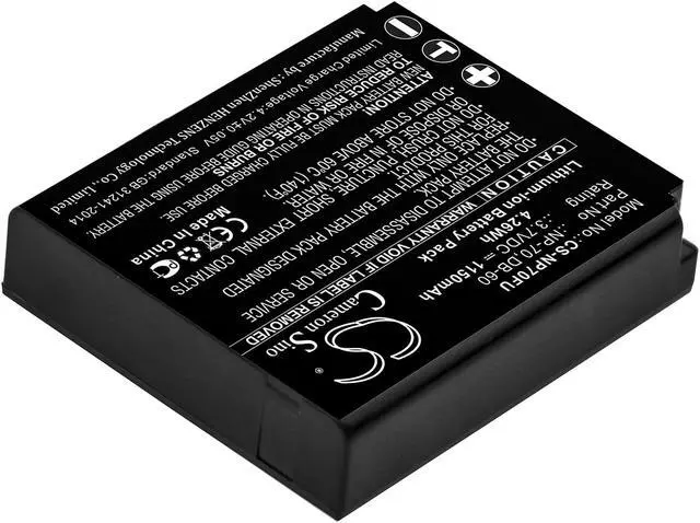 Alt view image 2 of 3 - Battery for Panasonic CGA-S005 CGA-S005A Fujifilm NP-70 BP-DC4 Ricoh DB-60 DB-65