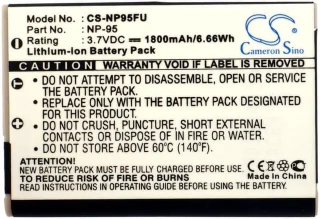 Alt view image 5 of 5 - Battery for Fujifilm FinePix F30 F31fd Ricoh GXR GXR-A12 GXR-S10 NP-95 DB-90
