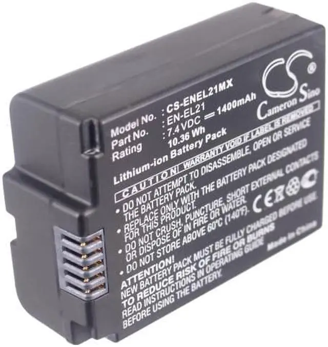 Alt view image 5 of 5 - Battery for Nikon EN-EL21 1 V2 1V2 Camera ENEL21 CS-ENEL21MX 7.4v 1400mAh