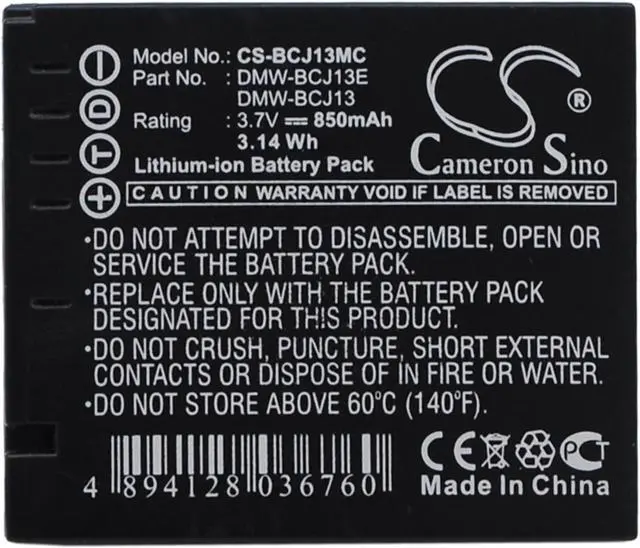 Main image of Battery for Panasonic Lumix DMC-LX5 DMC-LX7 Leica D-LUX5 DMW-BCJ13E 18719 18720