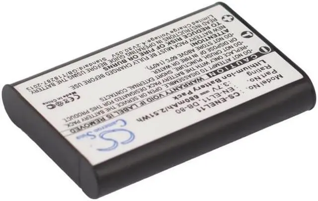 Alt view image 2 of 5 - Battery for NIKON Coolpix S550 S560 Olympus FE370 Ricoh R50 EN-EL11 Li-60B DB-80