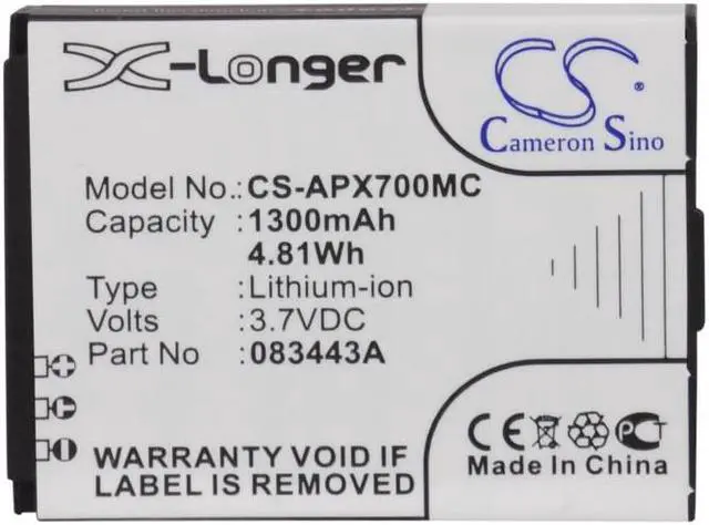 Alt view image 5 of 5 - Battery for Actionpro ISAW A1 A2 Ace A3 X7 083443A Camera CS-APX700MC 1300mAh