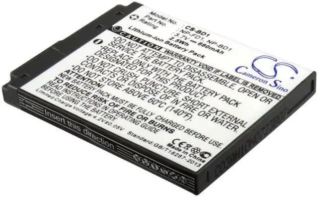 Alt view image 6 of 7 - Battery for Sony CyberShot DSC-G3 DSC-T200 T500 DSC-TX1 DSC-WX1 NP-BD1 NP-FD1