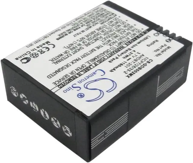 Alt view image 2 of 5 - Battery for GoPro HD Hero3 3+ Mevo A7310 AHDBT-201 AHDBT-301 AHDBT-302 1180mAh