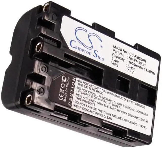 Alt view image 5 of 5 - Battery for Sony DSLR-A100 DSLR-A500 DSLR-A850 SLT-A77V A65V NP-FM500H 1600mAh