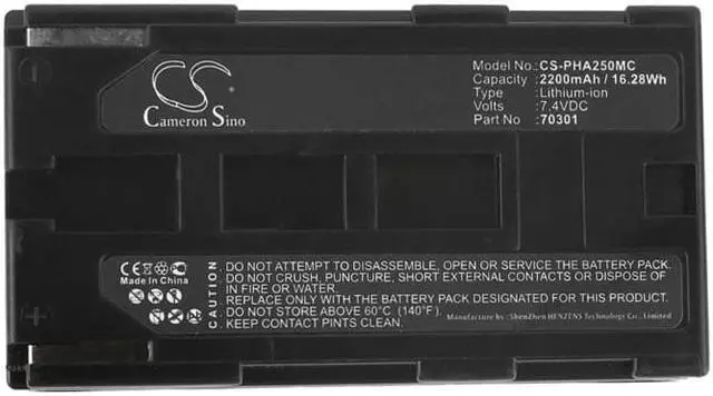 Alt view image 3 of 7 - Battery for Panasonic CGR-B/403 VW-VBD3 Canon BP-85 HITACHI BPL30 RCA VM-BPL27A