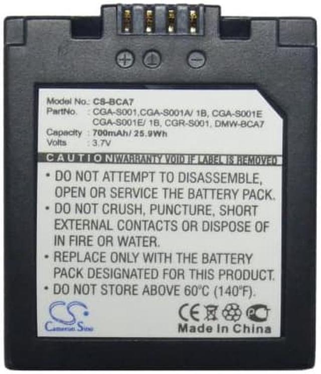 Alt view image 5 of 6 - Battery for Panasonic DMC-F1 FX1 DMC-FX5 LEICA D-LUX CGR-S001 DMW-BCA7 BP-DC2