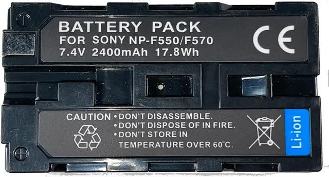 Alt view image 5 of 6 - Battery for Sony L-Series NP-F330 NP-F550 NP-F570 NP-F750 NP-F960 NP-F970 HVR-Z1U HVR-HD1000U DCR-VX2100