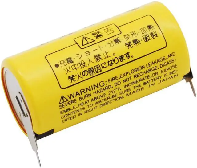 Alt view image 4 of 5 - Battery for Panasonic BR-2/3AG with Weld Leg BR17335 PLC CS-PLC173SL 3v 1450mAh